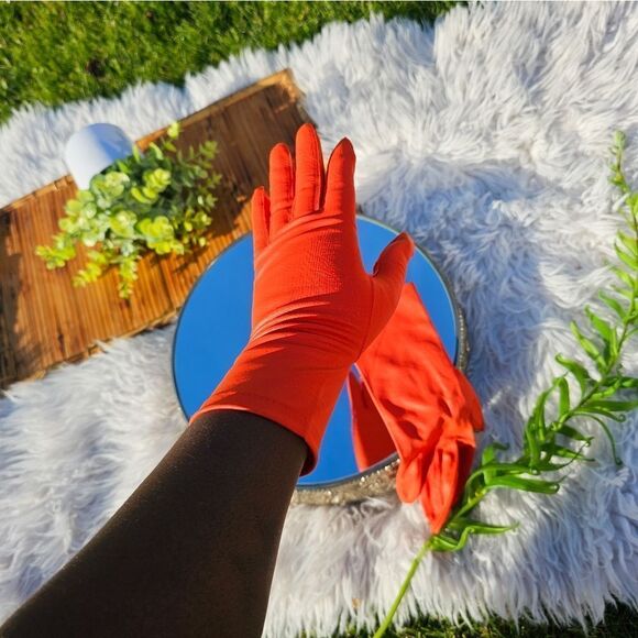 VTG Van Raalte 100% Nylon Stylish Orange Gloves. M/L Fit - Picture 15 of 15
